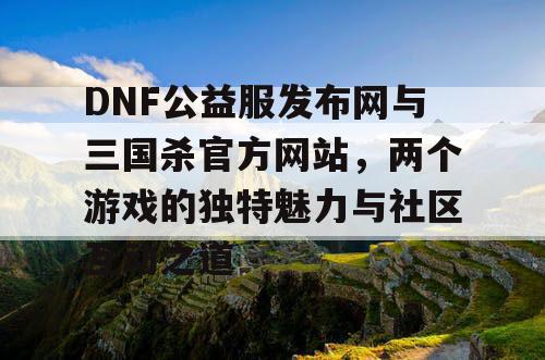 DNF公益服发布网与三国杀官方网站，两个游戏的独特魅力与社区互动之道