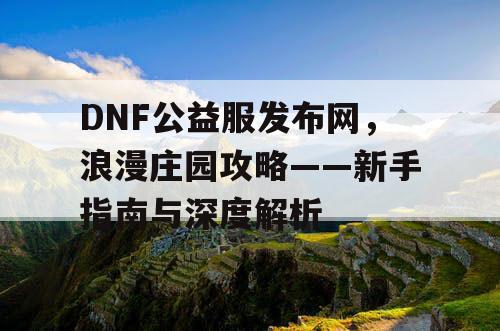 DNF公益服发布网，浪漫庄园攻略——新手指南与深度解析